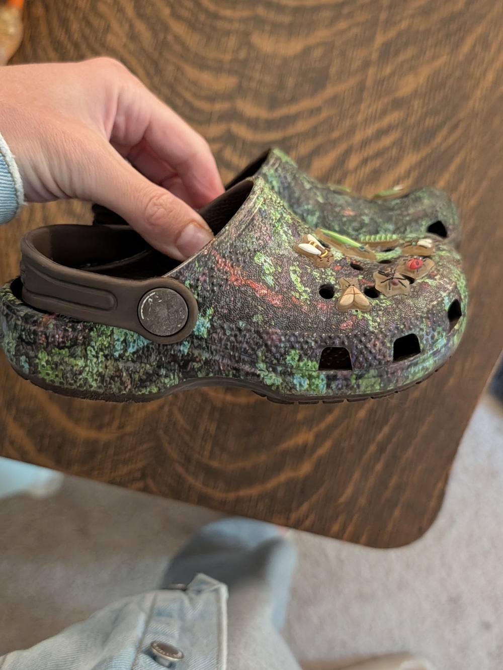 Crocs Bugs - Green Camouflage Slip-On Shoe Clog